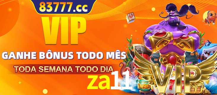 Banner promocional do za11 oferecendo 100% de recompensas adicionais contínuas para quem fizer o login diário (Daily sign-in), com um mascote de coelho.